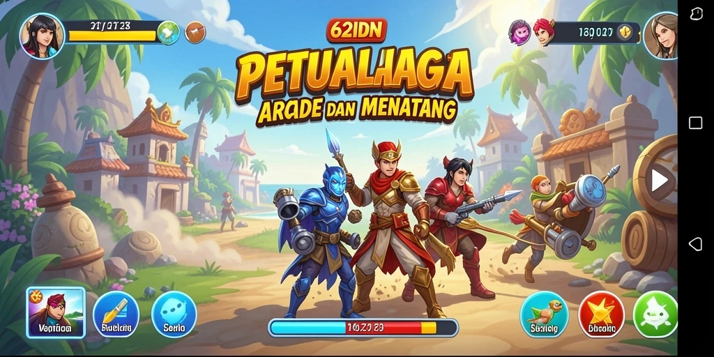 Tampilan gameplay seru dan menegangkan dalam 62IDN.