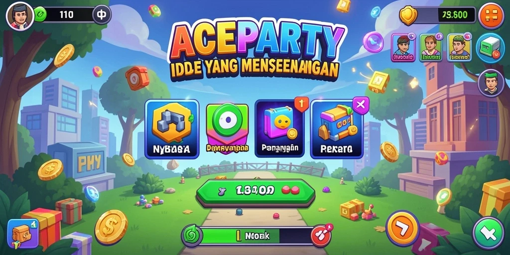 Tangkapan layar menunjukkan aksi gameplay seru di ACEPARTY.