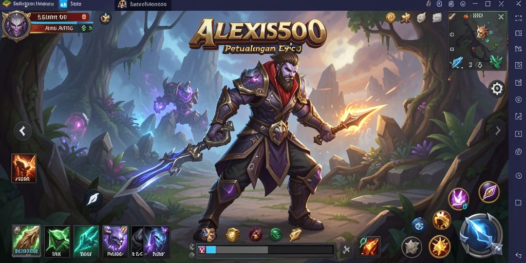 Gameplay mendebarkan dalam ALEXIS500 yang menampilkan pertarungan dinamis.