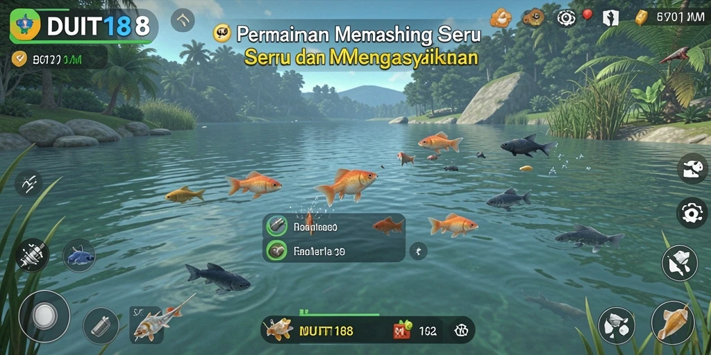 Tampilan menarik dari gameplay memancing di DUIT188.