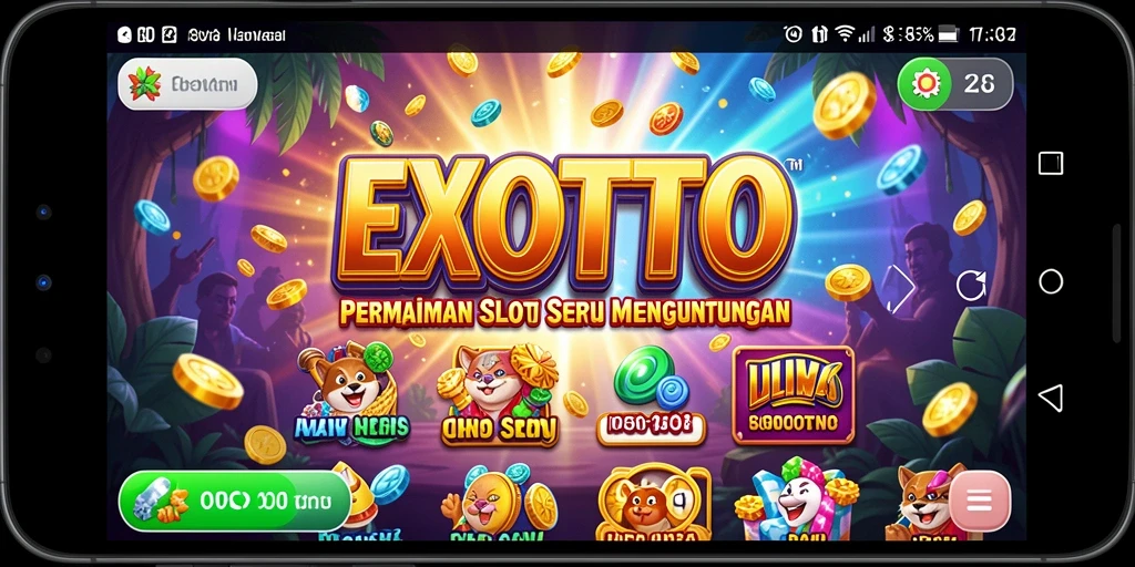 Screenshot gameplay <strong>EXOTOTO</strong> menampilkan mesin slot yang menegangkan.