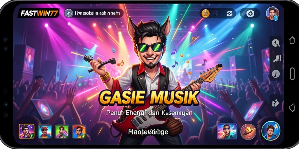 Tampilan gameplay FASTWIN77 yang penuh warna dengan irama musik yang menggugah semangat.