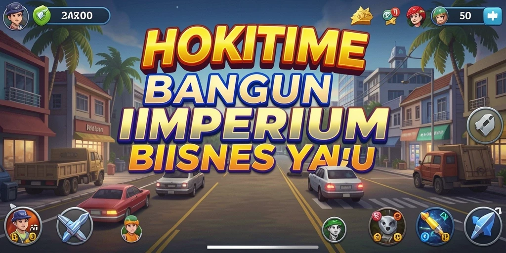Screenshot gameplay HOKITIME menampilkan pengelolaan bisnis yang mendebarkan.
