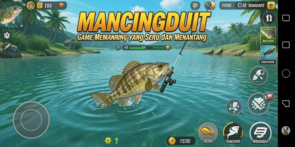 Tampilan gameplay MANCINGDUIT yang menegangkan dan mengasyikkan.