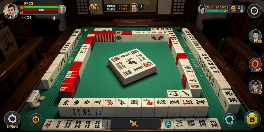 Tampilan gameplay seru Mahjong di RKGG dengan grafis menawan.